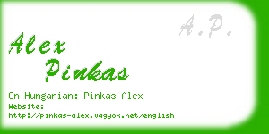 alex pinkas business card